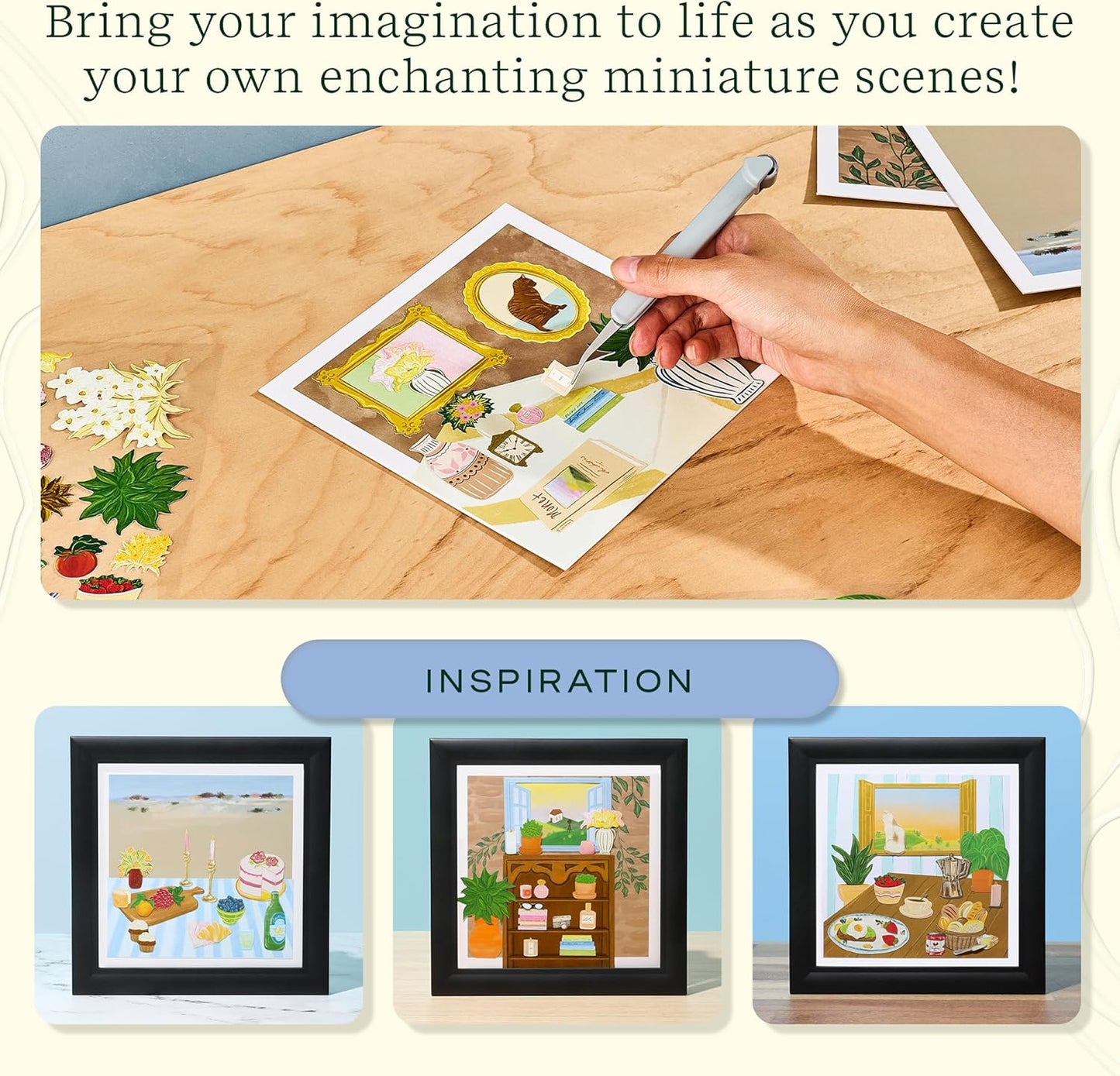 Lifelines FlowCrafts, Collage Art Kit - Miniature Framed