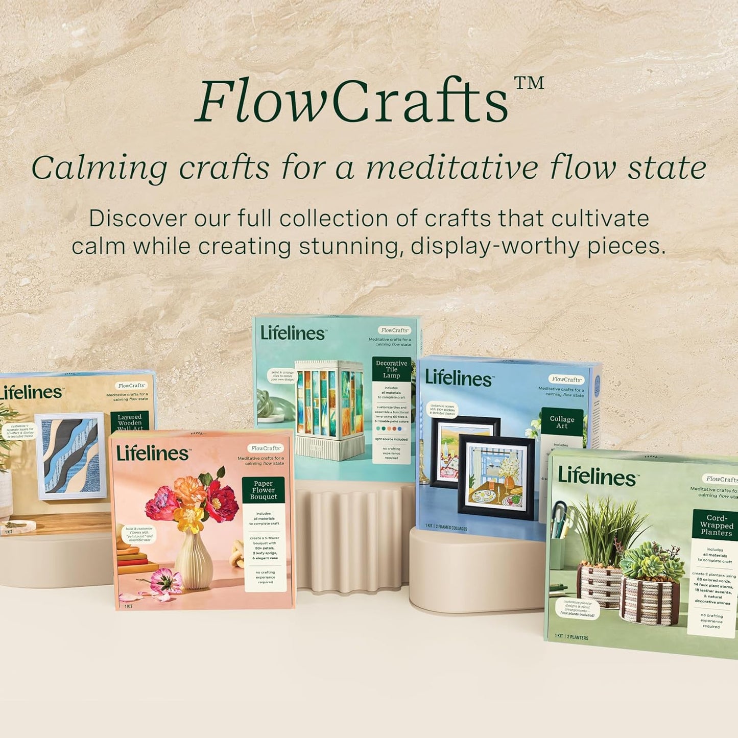 Lifelines FlowCrafts, Collage Art Kit - Miniature Framed