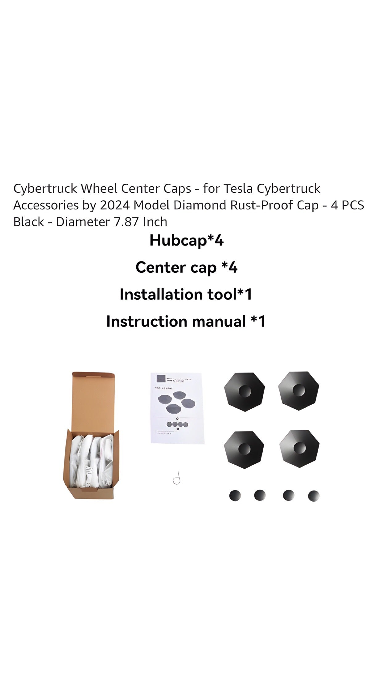 Tesla cyber-truck center hub covers