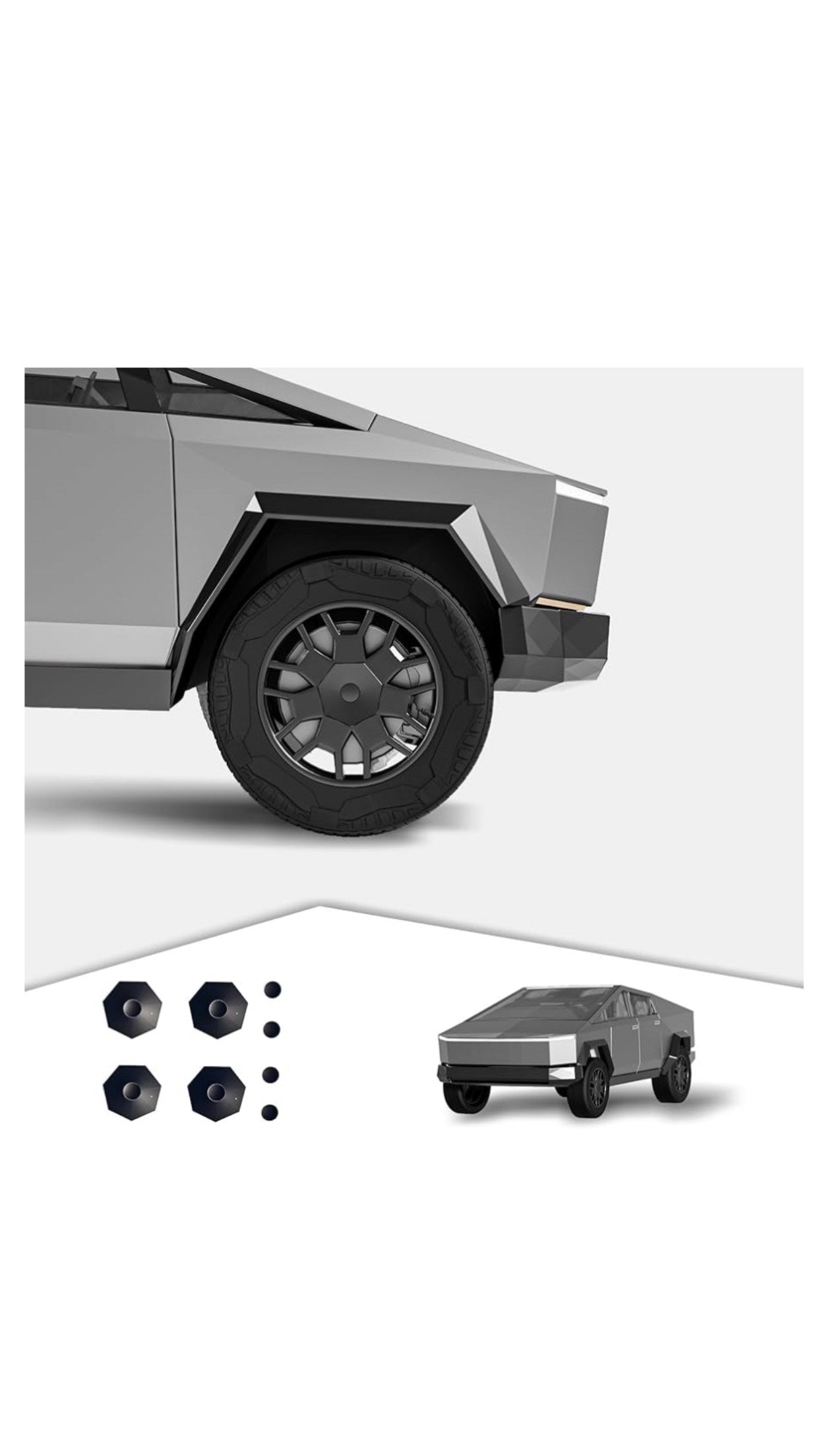 Tesla cyber-truck center hub covers