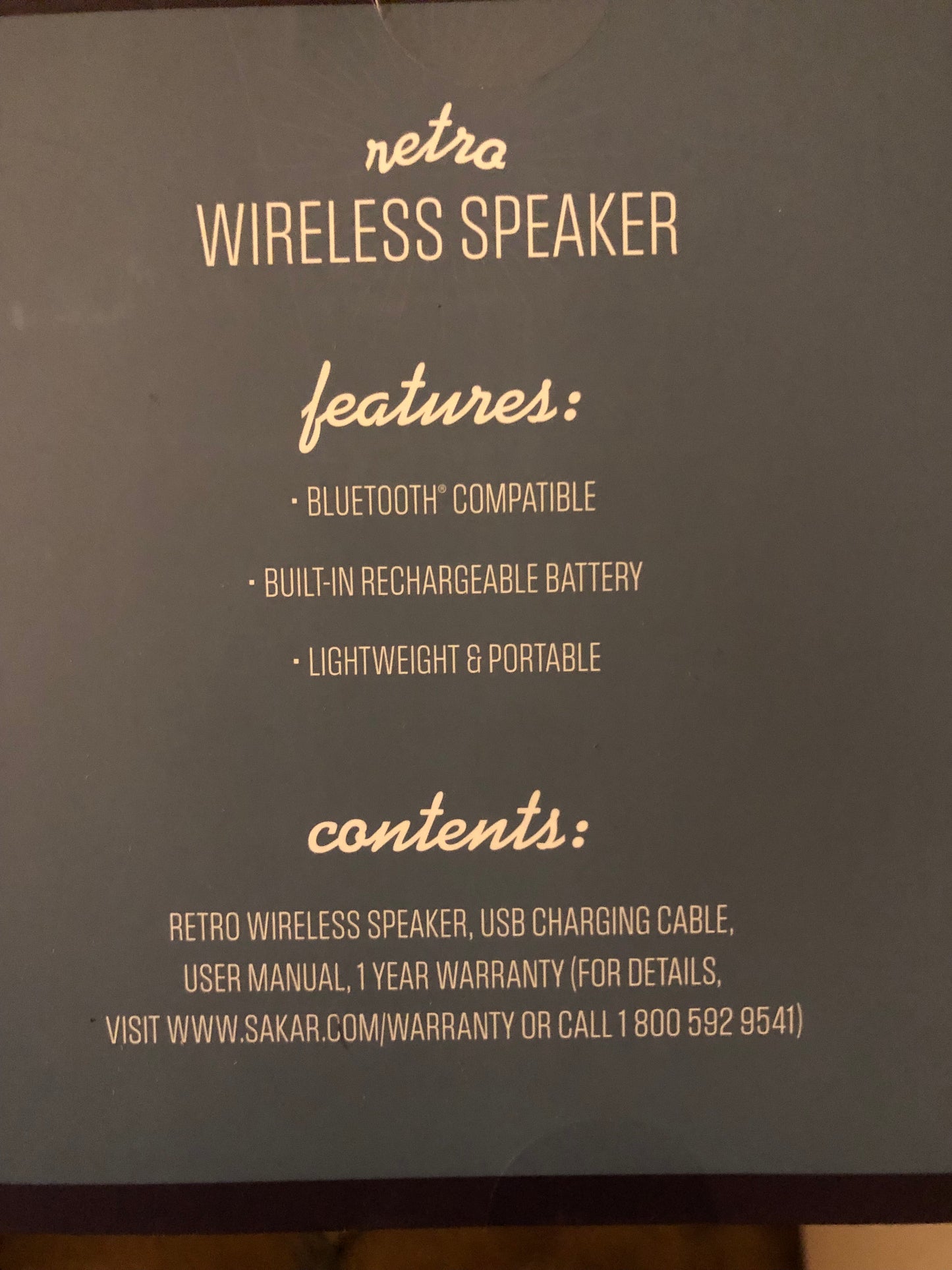 Bluetooth wireless speaker