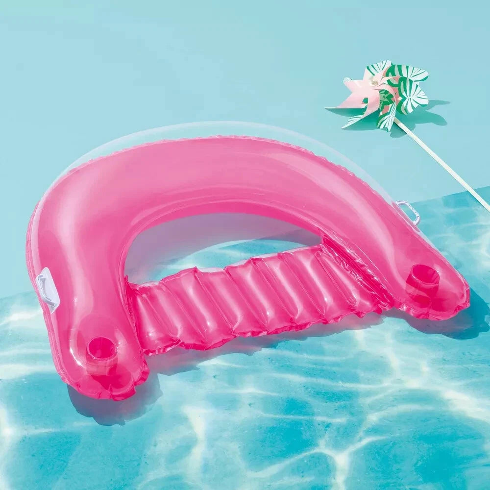 Sun Squad 4 Ft Long Pink Inflatable Lounge Chair New | Free Ship!