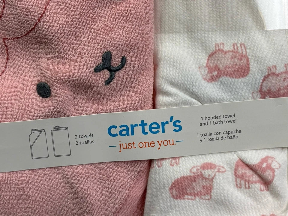 Baby 2-Pack Hooded Towels - Pink